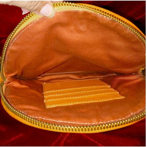 Giorgio Del Re Genuine Leather Saddle Crossbody Handbag Italian 9x7.5" - Picture 6 of 11